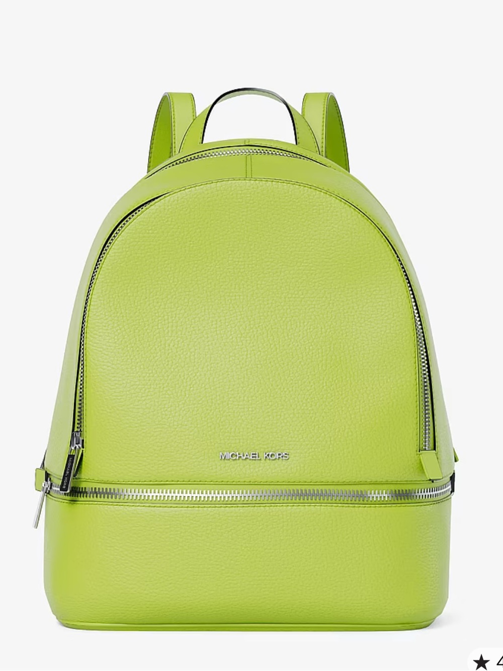 Michael Kors Rhea medium backpack and wallet Set Lime - Picture 14 of 16
